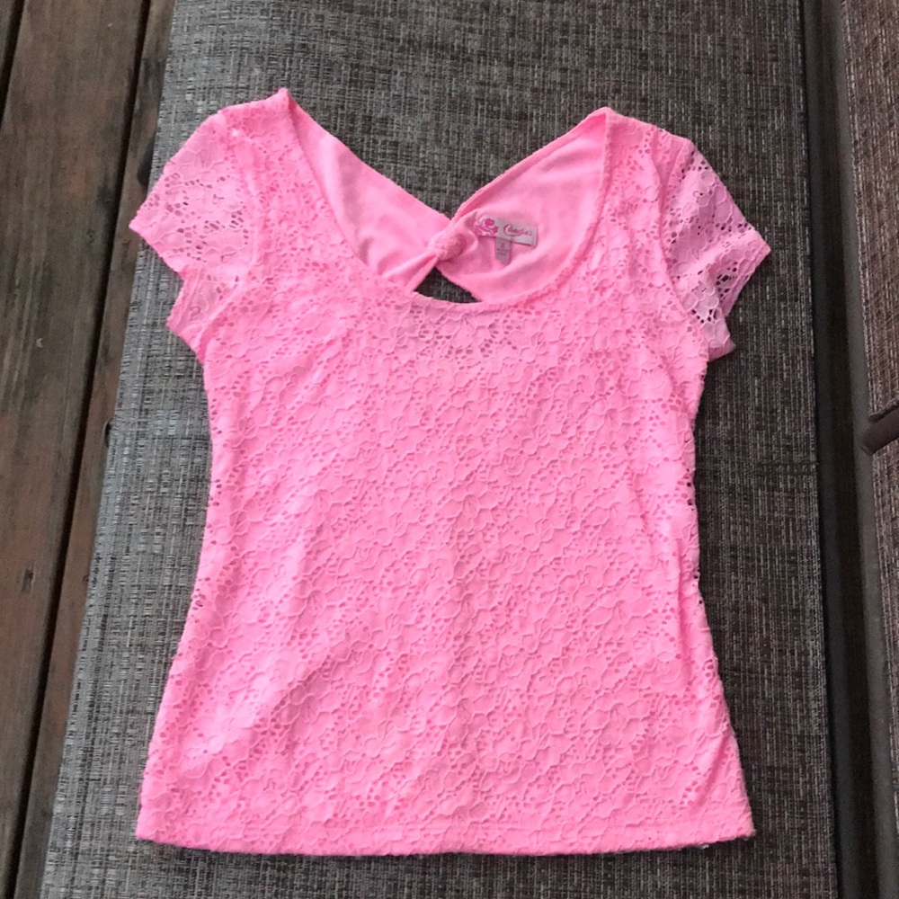 Lace Halter Back Top